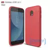 Чехол бампер iPaky Carbon Fiber для Samsung Galaxy J3 2017 J330F Red (Красный)