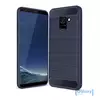 Чехол бампер iPaky Carbon Fiber для Samsung Galaxy A8 Plus 2018 A730F Blue (Синий)