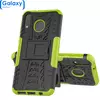 Противоударный чехол бампер Nevellya Case (встроенная подставка) для Samsung Galaxy M20 Green (Зеленый)