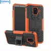 Противоударный чехол бампер Nevellya Case (встроенная подставка) для Samsung Galaxy A6 2018 Orange (Оранжевый)