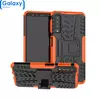 Противоударный чехол бампер Nevellya Case (встроенная подставка) для Samsung Galaxy A7 2018 Orange (Оранжевый)