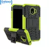 Противоударный чехол бампер Nevellya Case (встроенная подставка) для Samsung Galaxy J4 2018 J400F Green (Зеленый)