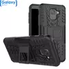 Противоударный чехол бампер Nevellya Case (встроенная подставка) для Samsung Galaxy J6 2018 J600F Black (Черный)