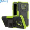 Противоударный чехол бампер Nevellya Case (встроенная подставка) для Samsung Galaxy J6 2018 J600F Green (Зеленый)