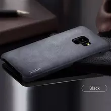 Чехол бампер X-Level Leather для Samsung Galaxy J4 Plus Black (Черный)
