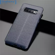 Чехол бампер Anomaly Leather Fit Series для Samsung Galaxy S10 Plus Blue (Синий)