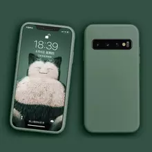 Чехол бампер для Samsung Galaxy S10 Anomaly Silicone Dark Green (Темно Зеленый)