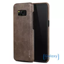 Чехол бампер X-Level Leather Case для Samsung Galaxy S8 Dark Coffe (Кофейный)