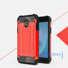 Чехол бампер Rugged Hybrid Tough Armor Case для Samsung Galaxy J3 2017 Red (Красный)
