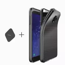 Чехол бампер Dux Ducis Carbon Magnetic Case для Samsung Galaxy J4 2018 Black (Черный)