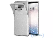 Чехол бампер Spigen Case Liquid Crystal Glitter для Samsung Galaxy Note 9 Crystal Quartz (Прозрачный кварц)