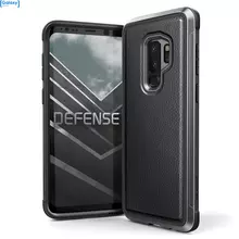 Чехол бампер X-Doria Defense Lux Case для Samsung Galaxy S9 Plus Black Leather (Черный Карбор)