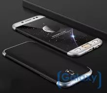 Чехол бампер GKK Dual Armor Case для Samsung Galaxy J5 2017 J530 Black/Silver (Черный/Серебристый)