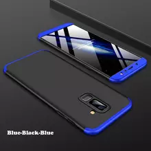 Чехол бампер GKK Dual Armor Case для Samsung Galaxy A6 Plus 2018 Black\Blue(Черный\Синий)