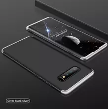 Чехол бампер GKK Dual Armor Case для Samsung Galaxy S10 Black\Silver (Черный\Серебристый)