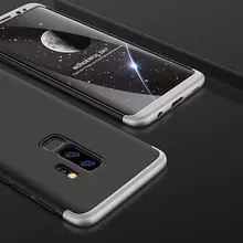 Чехол бампер GKK Dual Armor Case для Samsung Galaxy S9 Plus Black\Silver (Черный\Серебристый)