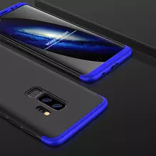 Чехол бампер GKK Dual Armor Case для Samsung Galaxy S9 Plus Black\Blue (Черный\Синий)