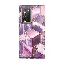 Чехол бампер i-Blason Cosmo для Samsung Galaxy Note 20 Marble Purple (Мрамор Фиолетовый) 843439132351