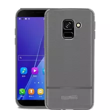 Чехол бампер IDOOLS Leather Fit Case для Samsung Galaxy A8 2018 Gray (Серый)