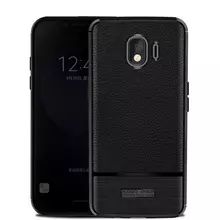 Чехол бампер IDOOLS Leather Fit Case для Samsung Galaxy J4 2018 J400F Black (Черный)