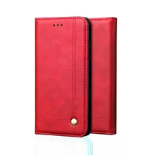 Чехол книжка IDOOLS Retro Case для Samsung Galaxy M10 (2019) Red (Красный)