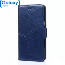Чехол книжка K'try Premium Case для Samsung Galaxy A6 Plus (2018) Dark Blue (Темно-синий)