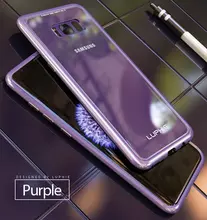 Чехол бампер Luphie Magnetic Case для Samsung Galaxy S8 Plus G955F Transparent/Purple (Прозрачный/Пурпурный)