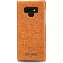 Чехол бампер с натуральной кожи Pierre Cardin Slim Design Hard Case для Samsung Galaxy Note 9 Light-Brown (Светло-коричневый) PCS-S05