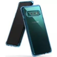Чехол бампер Ringke Fusion для Samsung Galaxy S10 Plus Aqua Blue (Голубой)