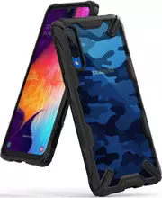 Чехол бампер Ringke Fusion-X Design для Samsung Galaxy A70 Camo Black (Камуфляж Черный)