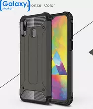 Чехол бампер Rugged Hybrid Tough Armor Case для Samsung Galaxy A30 (2019) Black/Bronze (Черный/Бронзовый)