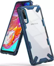 Чехол бампер Ringke Fusion-X для Samsung Galaxy A70 Space Blue (Космический Синий)