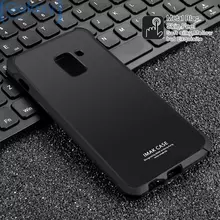 Чехол бампер Imak Shock Series для Samsung Galaxy A8 Plus Metal black (Черный)