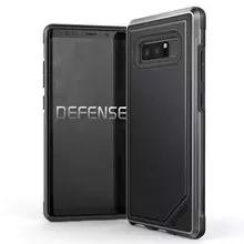 Чехол бампер X-Doria Defense Lux Case для Samsung Galaxy Note 8 N955 Black Leather (Черная кожа)