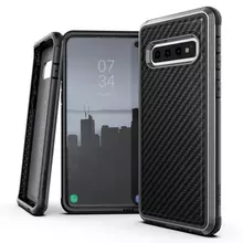 Чехол бампер X-Doria Defense Lux Case для Samsung Galaxy S10 Plus Black Carbon (Черный)