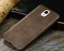 Чехол бампер X-Level Leather Case для Samsung Galaxy J3 2017 Brown (Коричневый)