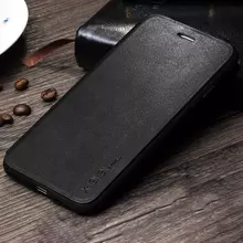 Чехол книжка X-Level Leather для Samsung Galaxy A90 Black (Черный)