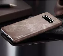 Чехол бампер X-Level Leather для Samsung Galaxy A80 Dark Coffe (Кофейный)