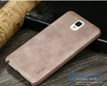 Чехол бампер X-Level Leather Case для Samsung Galaxy J7 2017 Gold (Золотой)