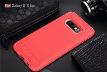 Чехол бампер Ipaky Carbon Fiber для Samsung Galaxy S10e Red (Красный)