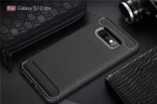 Чехол бампер Ipaky Carbon Fiber для Samsung Galaxy S10e Black (Черный)