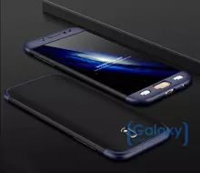 Чехол бампер GKK Dual Armor Case для Samsung Galaxy J3 2017 Black\Blue (Черный/Синий)