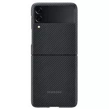 Оригинальный чехол бампер Samsung Aramid Cover для Samsung Galaxy Flip 3 Black (Черный) EF-XF711SBEGRU