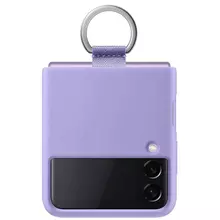 Оригинальный чехол бампер Samsung Silicone Cover with Ring для Samsung Galaxy Flip 3 Lavender (Лавандовый) EF-PF711TVEGRU