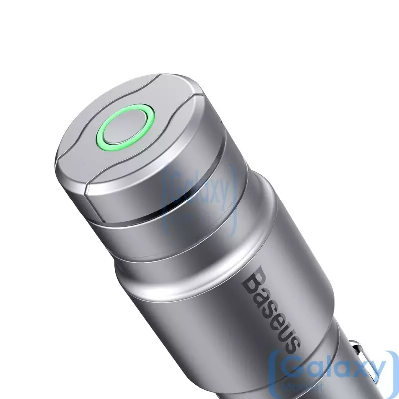 Беспроводные Bluetooth наушники и Автомобильное зарядное устройство от прикуривателя 2 в 1 Baseus BC02 для cмартфона Silver (Серебристый)