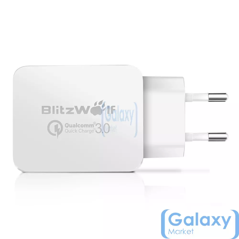 Сетевая зарядка для смартфонов BlitzWolf QC3.0 18W Power 3S Tech White (Белый) BW-S5