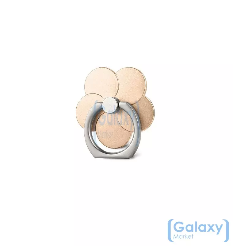 Алюминиевое кольцо-подставка Gview Flower для смартфонов и телефонов Gold (Золотой)