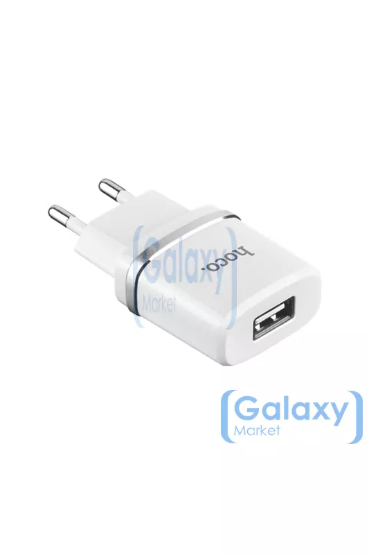 Сетевая зарядка для смартфона Hoco C11 SMART USB CHARGER SET 1.0А 100-240В White (Белый)