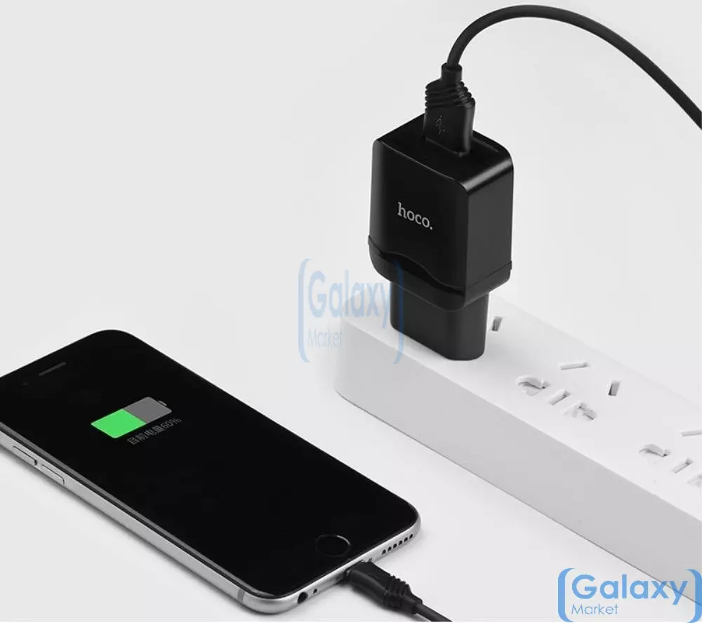 Сетевая зарядка для смартфона Hoco C22A micro USB White (Белый)