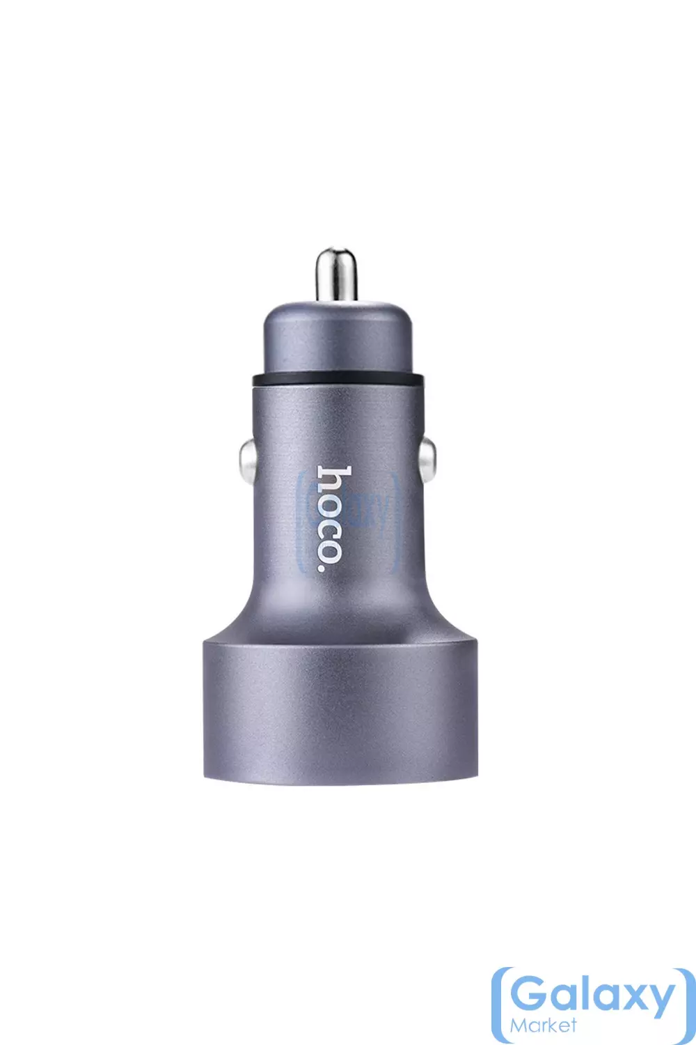 Автомобильная зарядка от прикуривателя Hoco Z9 KingKong Digital Display ar Charger Tarnish (Серый)